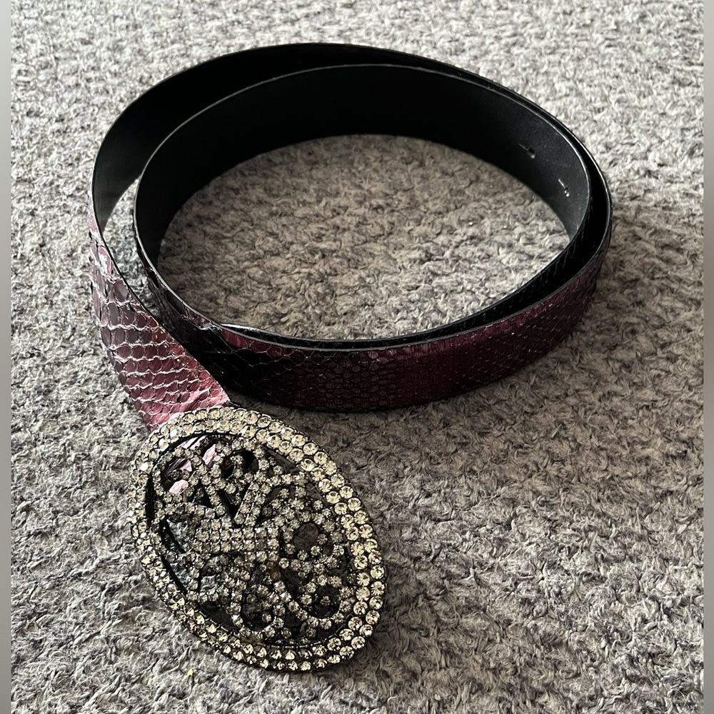 Vintage ORCIANI crystal buckle and Python belt. Size 95 - Picture 6 of 8